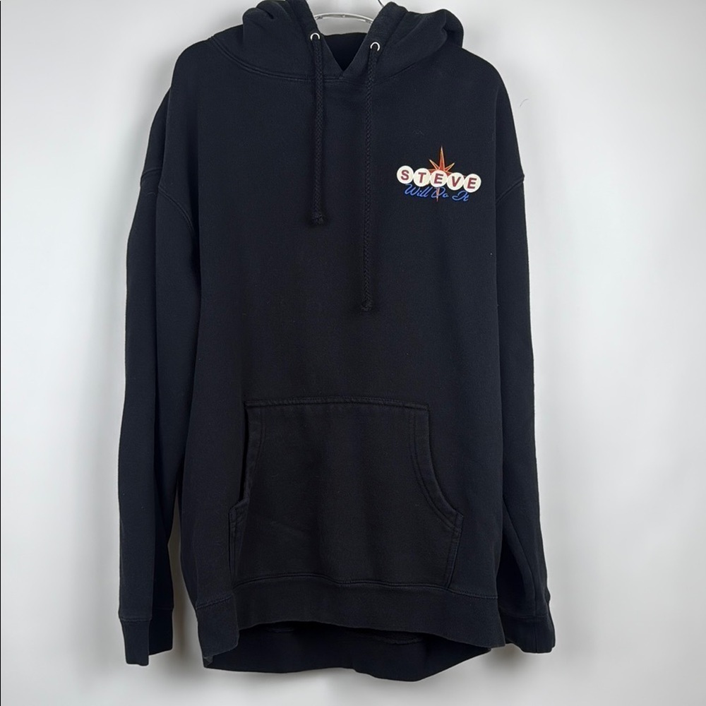Full Send Steve Will Do It Hoodie Adult Black Men’s  Size Large